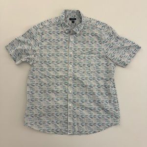 Eyeglass Print Club Room SS XL Men’s Button Shirt Shirt Sleeve Extra Large